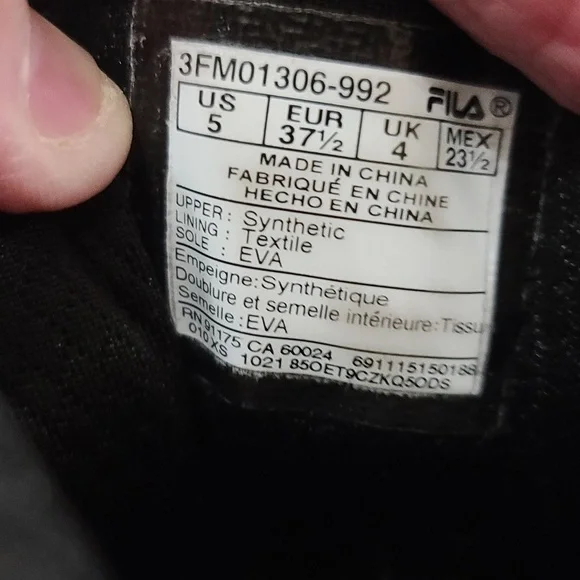 Fila Vulc 13 Paintball YOUTH Sneakers Shoes Black W/Florescent Splashes Sz 5 EUC - Picture 3 of 10